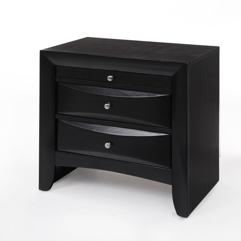 Ireland Black Nightstand - Ornate Home