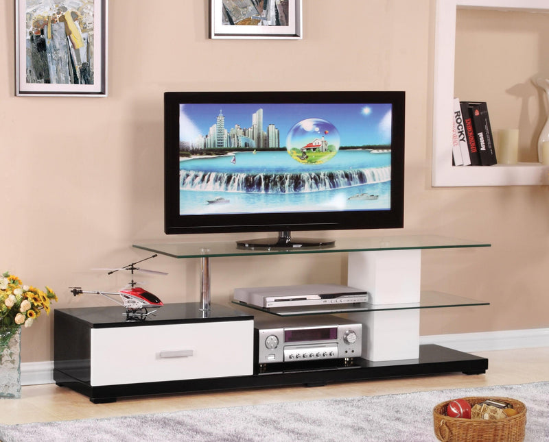 Ivana White & Black TV Stand - Ornate Home