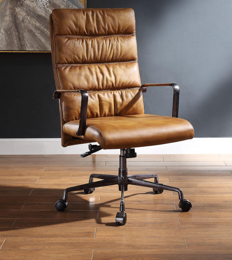 Jairo Sahara Top Grain Leather Office Chair - Ornate Home