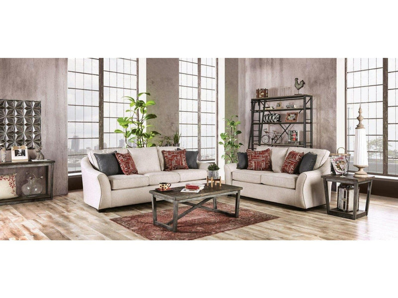 Jarrow - Ivory - Stationary Sofa & Loveseat - 2pc - Ornate Home