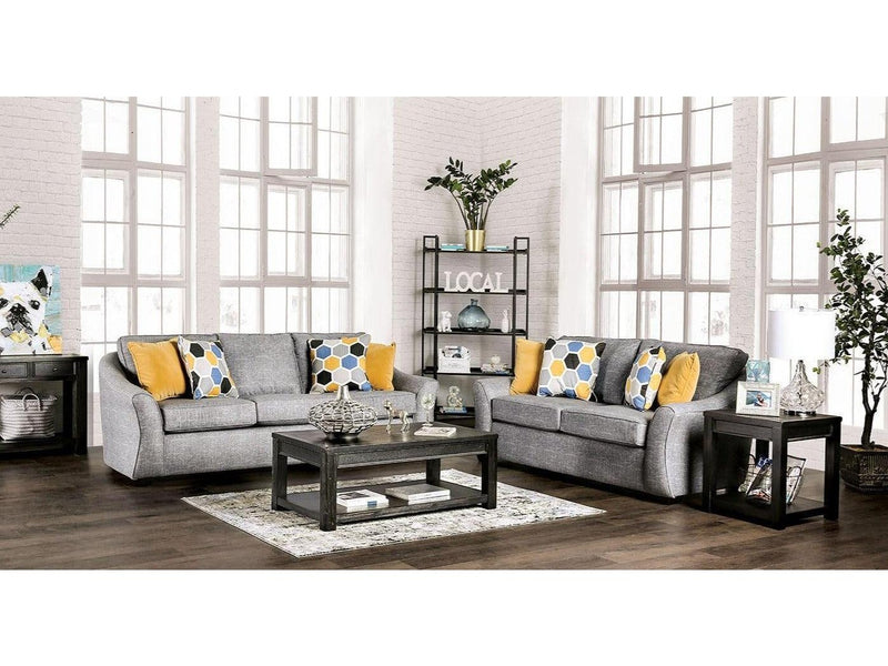 Jarrow - Light Gray - Stationary Sofa & Loveseat - 2pc - Ornate Home