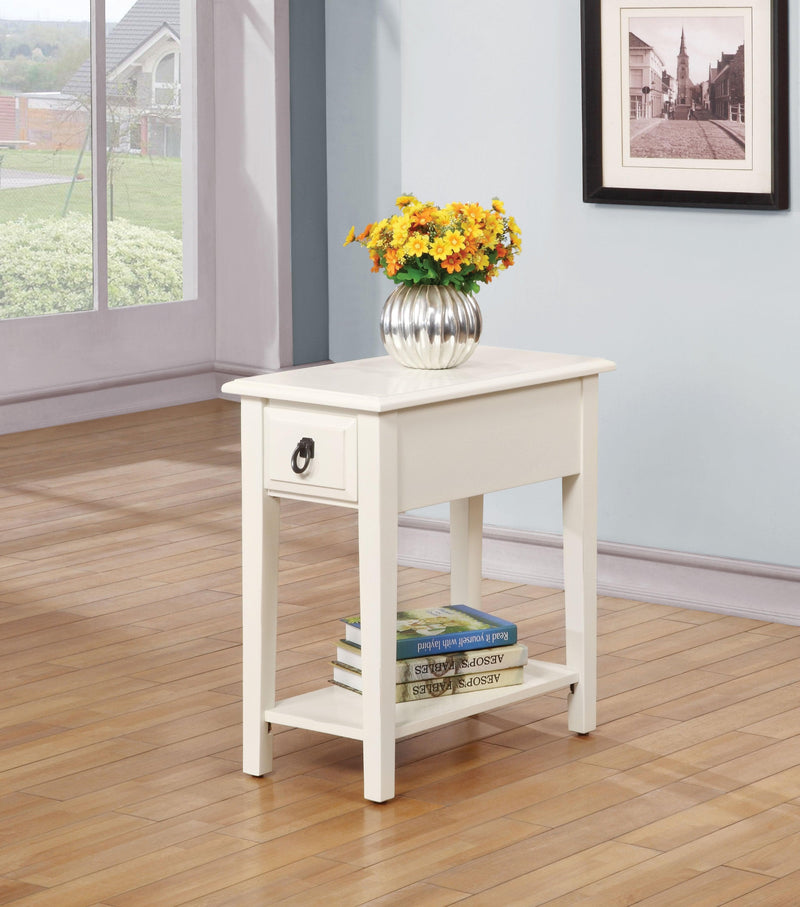 Jeana White Side Table - Ornate Home