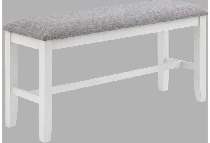 Jorie Chalk White Counter Height Bench - Ornate Home