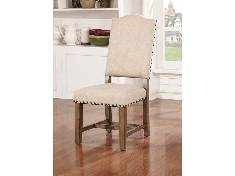 Julia - Light Oak & Beige - Side Chair (Set of 2) - Ornate Home