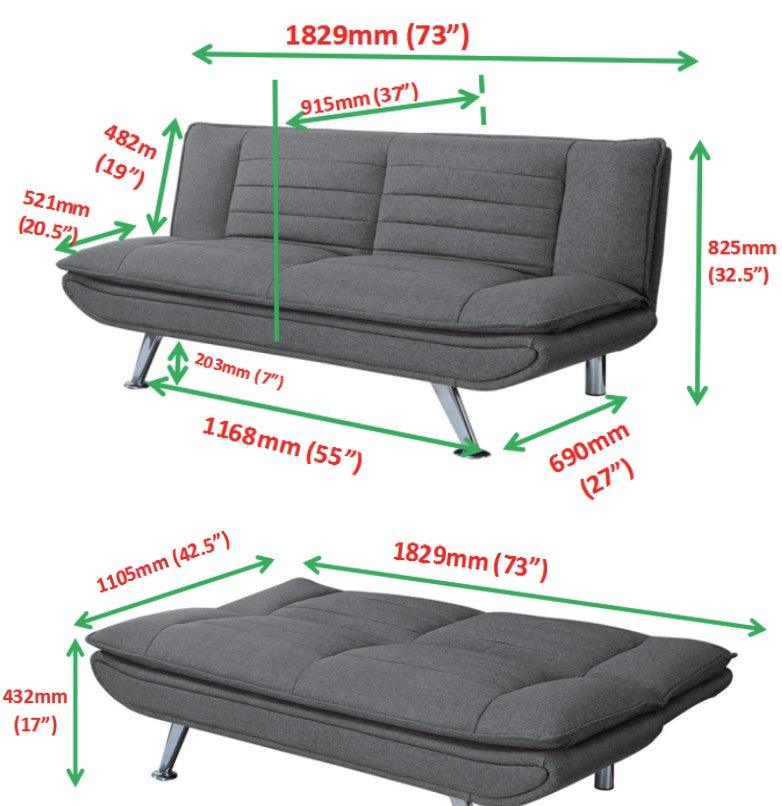 Julian - Grey - Sofa Bed - Ornate Home