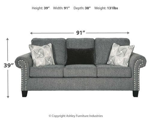 [SOFT OPENING DEAL] Agleno - Charcoal - Sofa - Ornate Home