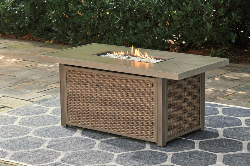 [CYBER WEEK] Beachcroft Rectangular Fire Pit Table - Ornate Home