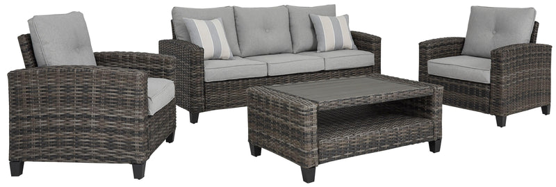 Cloverbrooke - Gray - 4pc Outdoor Seating Group - Ornate Home