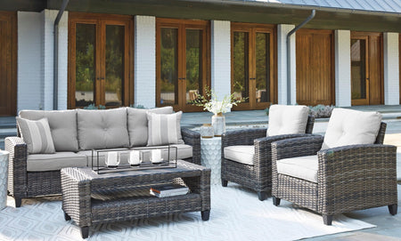 Cloverbrooke - Gray - 4pc Outdoor Seating Group - Ornate Home