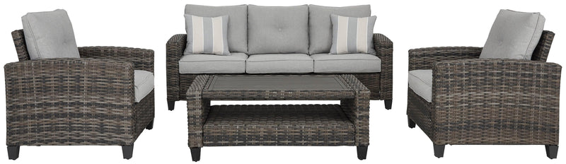 Cloverbrooke - Gray - 4pc Outdoor Seating Group - Ornate Home