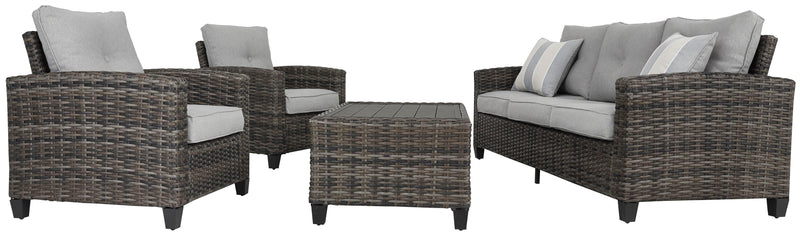 Cloverbrooke - Gray - 4pc Outdoor Seating Group - Ornate Home