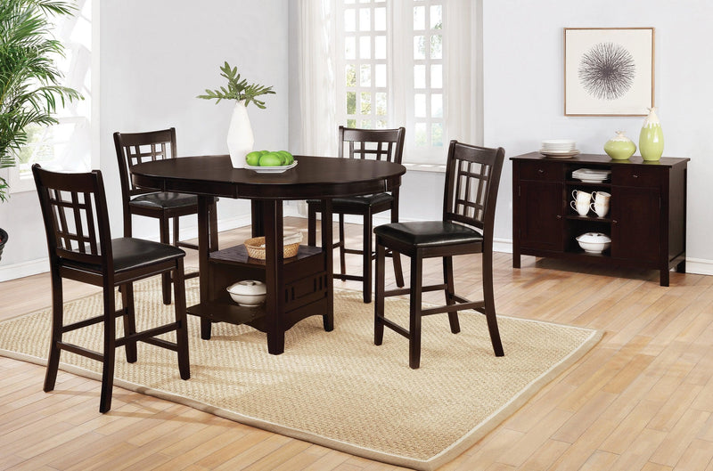 Lavon - Espresso - Counter Height 5pc Dining Set - Ornate Home