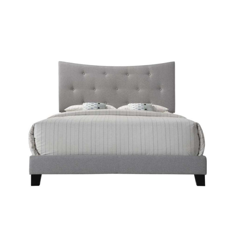 [CYBER WEEK] Venacha - Gray Fabric Upholstered - Queen Bed - Ornate Home