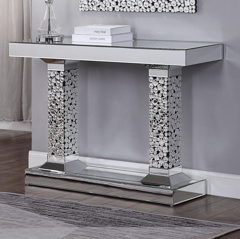 Kachina Mirrored & Faux Gems Console Table - Ornate Home