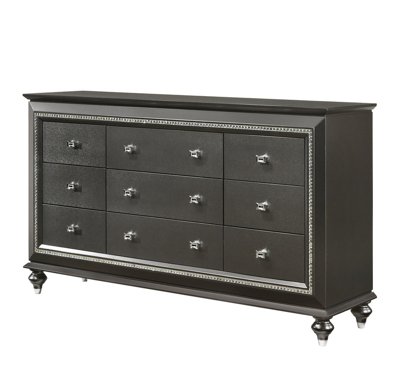 Kaitlyn Metallic Gray Dresser - Ornate Home