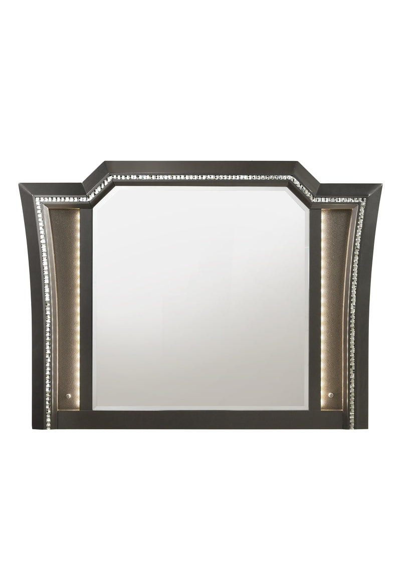 Kaitlyn Metallic Gray Mirror - Ornate Home