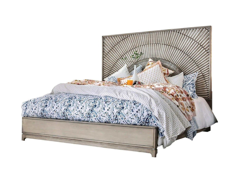 Kamalah - Antique Gray - E. King Bed - Ornate Home