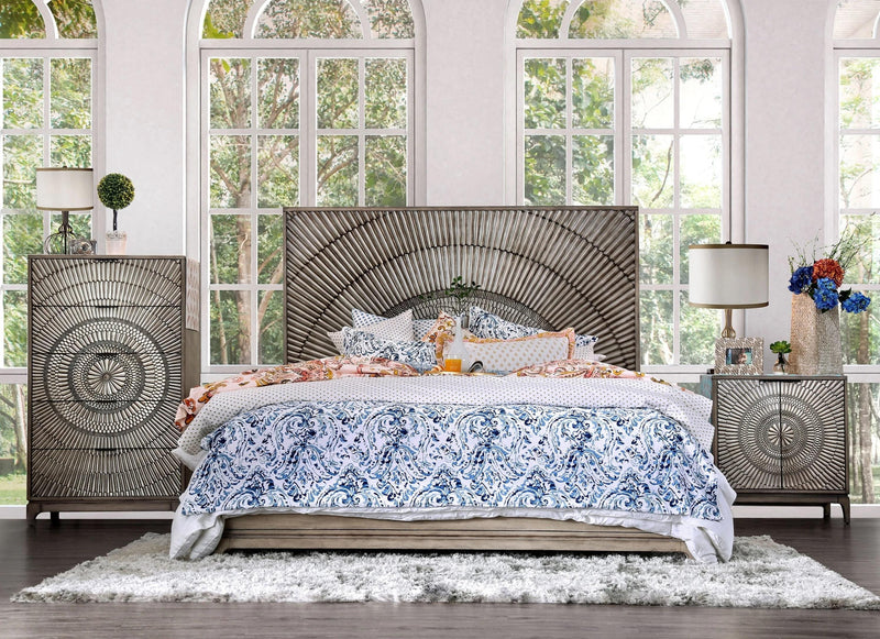 Kamalah - Antique Gray - Queen Bed - Ornate Home