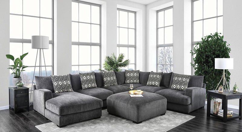 Kaylee - Gray - U - Shape Sectional Sofa w/ Left Chaise - Ornate Home