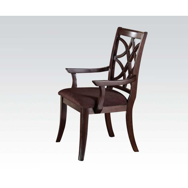 Keenan - Dark Walnut - Dining Arm Chairs (Set of 2) - Ornate Home