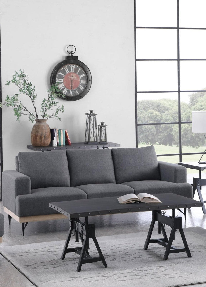 Kester - Charcoal - Stationary Sofa - Ornate Home