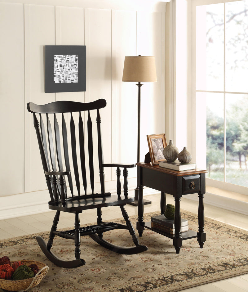 Kloris Black Rocking Chair - Ornate Home