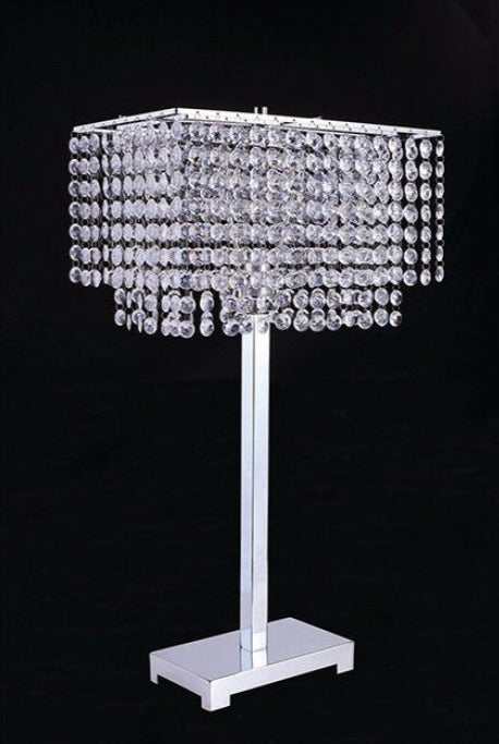 Rena - Crystal & Chrome - Table Lamp - Ornate Home