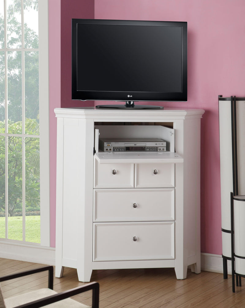 Lacey White TV Stand - Ornate Home