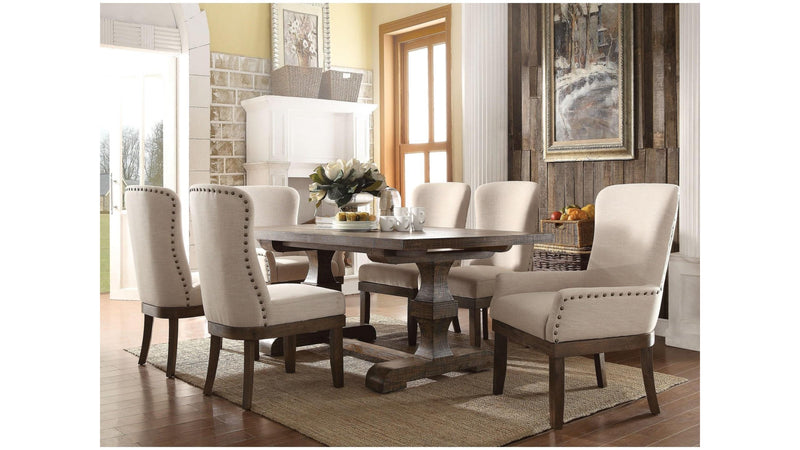 Landon 7pc Dining Room Set w/ 1 x18" Removable Extension Leaf - Ornate Home