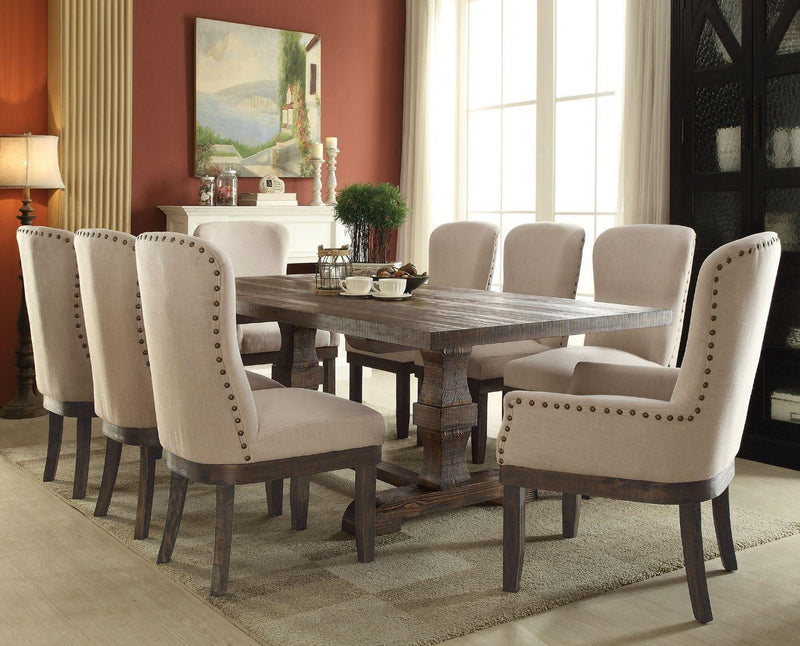 Landon 9pc Dining Room Set w/ 1 x18" Removable Extension Leaf - Ornate Home