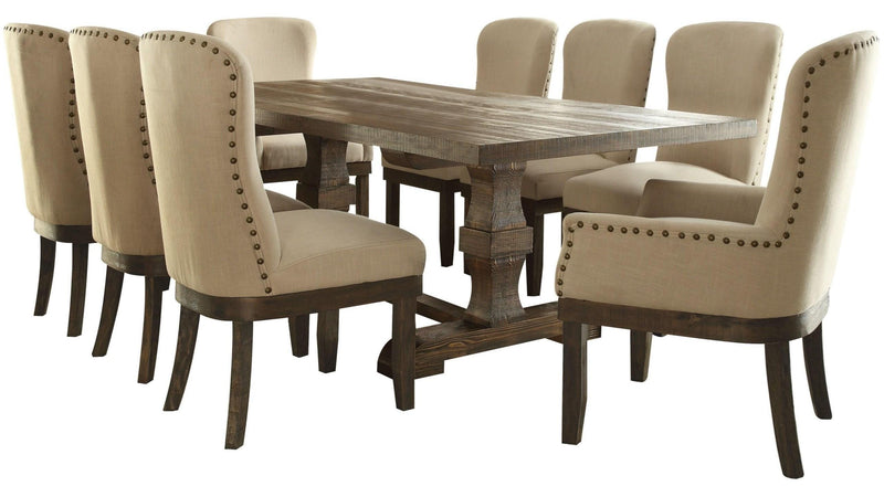 Landon 9pc Dining Room Set w/ 1 x18" Removable Extension Leaf - Ornate Home