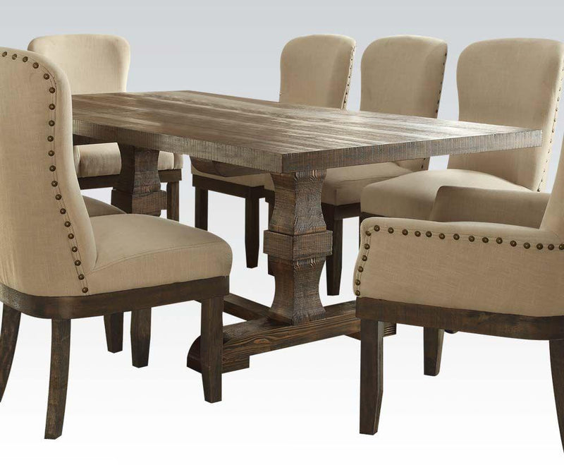 Landon - Salvage Brown - Dining Table w/ 1 x18" Removable Extension Leaf - Ornate Home