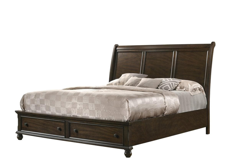 Lara Brown King Storage Platform Bed - Ornate Home