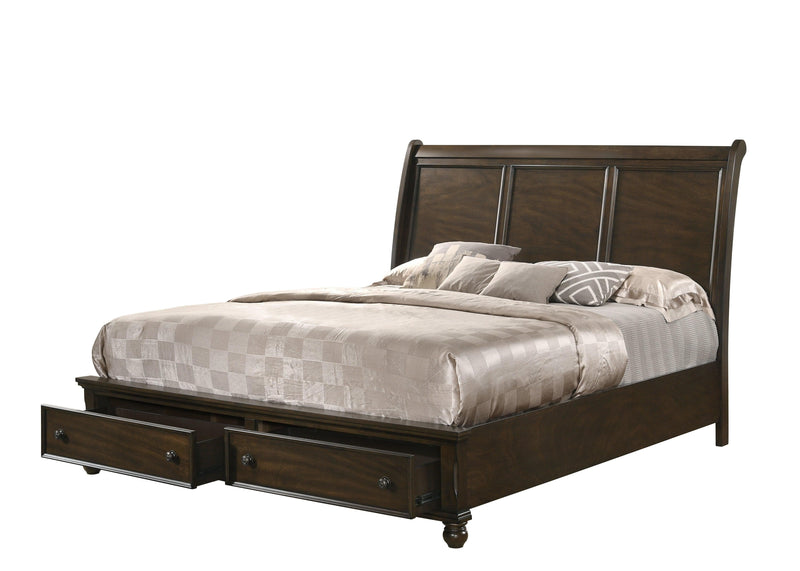 Lara Brown Storage Platform Bedroom Set - Ornate Home