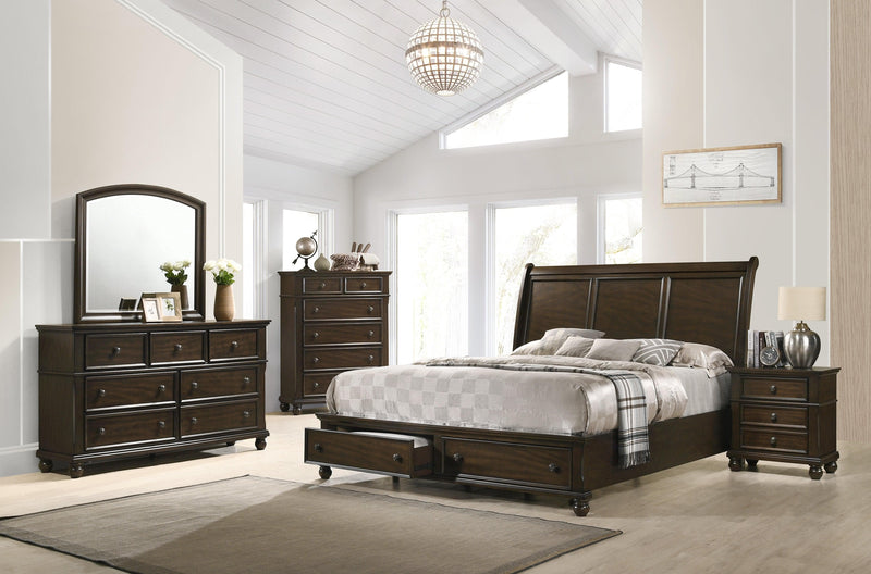 Lara Brown Storage Platform Bedroom Set - Ornate Home