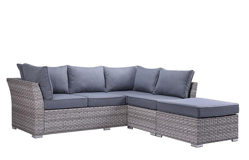 Laurance - Gray - 4Pc Patio Sectional Sofa Set - Ornate Home