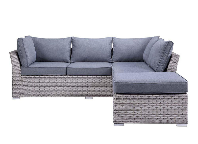 Laurance - Gray - 4Pc Patio Sectional Sofa Set - Ornate Home