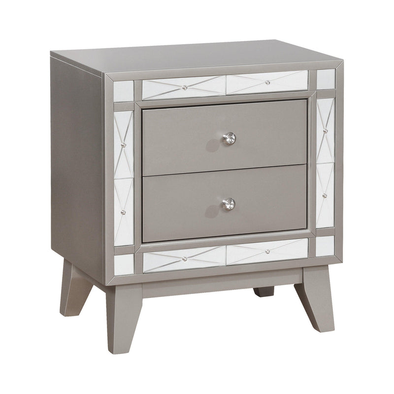 Leighton - Metallic Mercury - Nightstand - Ornate Home