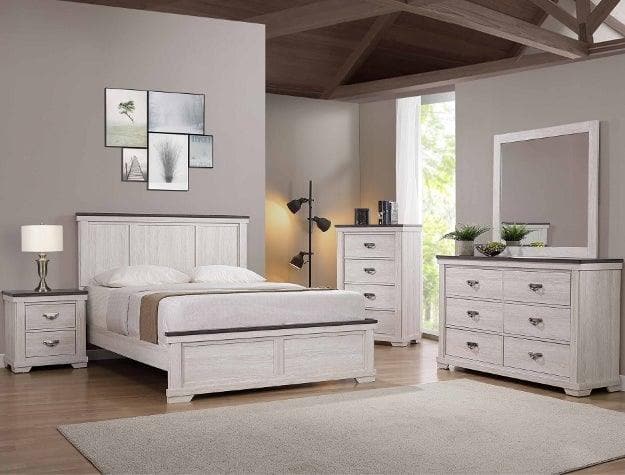 Leighton Two Tone Panel Bedroom Set - Ornate Home