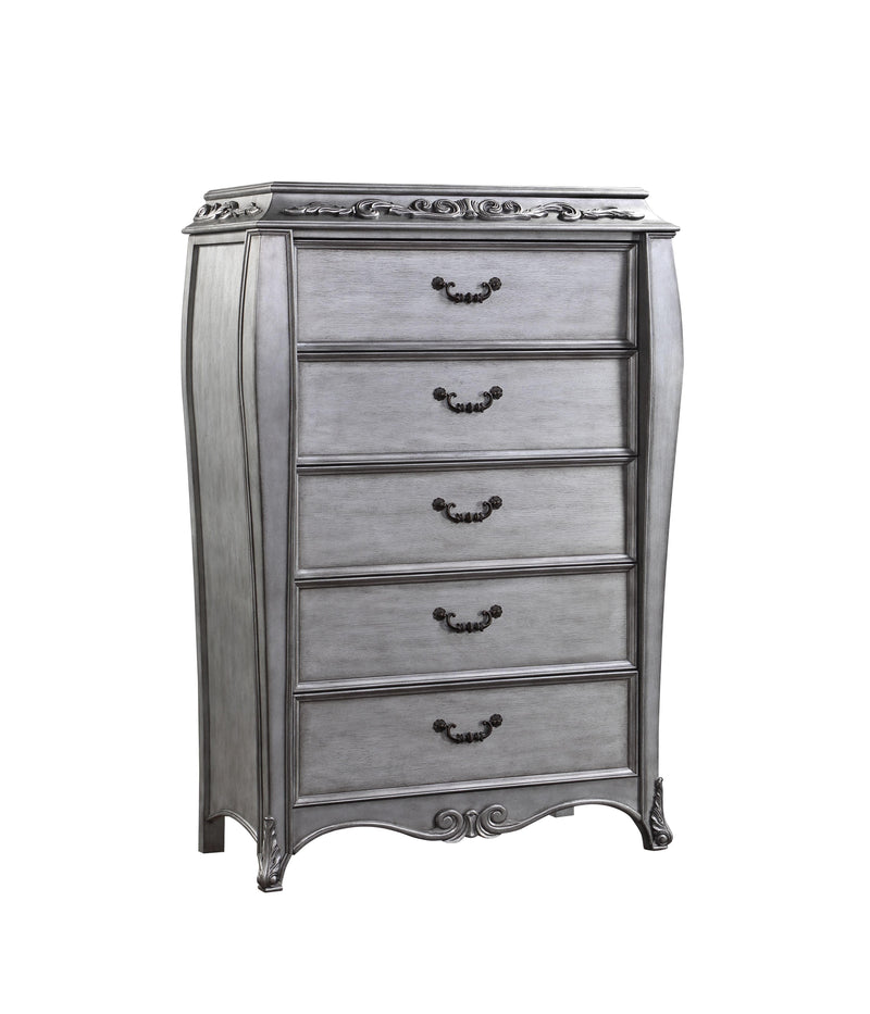 Leonora Vintage Platinum Chest - Ornate Home