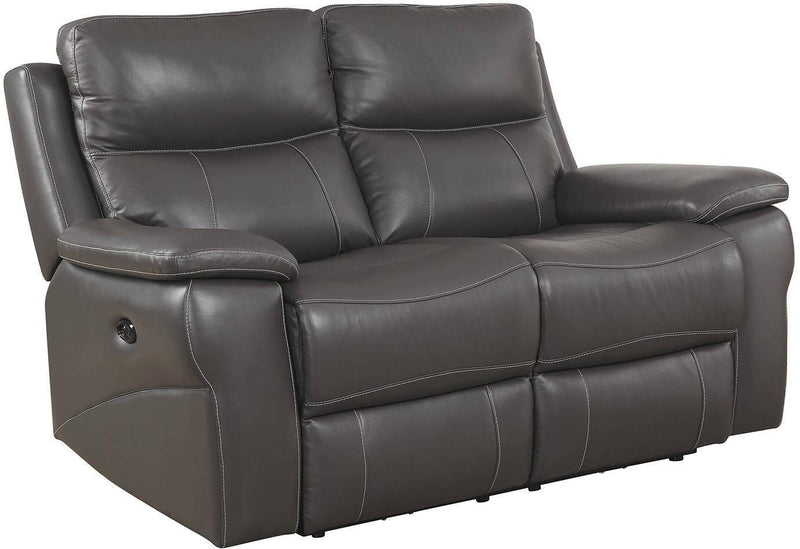 Lila - Gray - Power Reclining Loveseat - Ornate Home