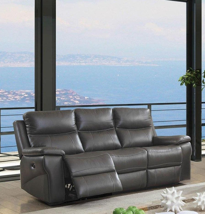 Lila - Gray - Power Reclining Sofa - Ornate Home