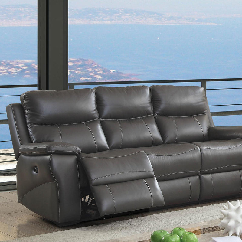 Lila - Gray - Power Reclining Sofa - Ornate Home