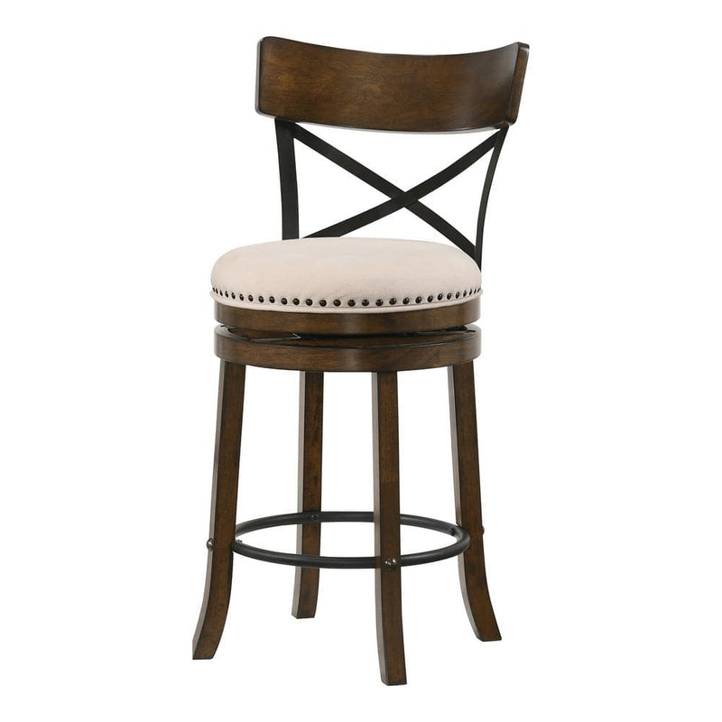 Clarence Oak Swivel Barstool (Set of 2)