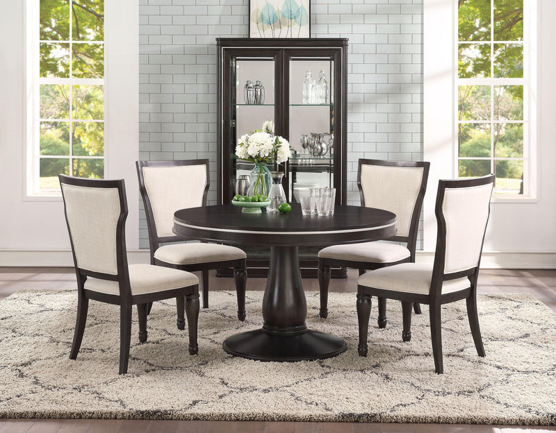 Lorenzo Espresso Dining Table (Pedestal) - Ornate Home