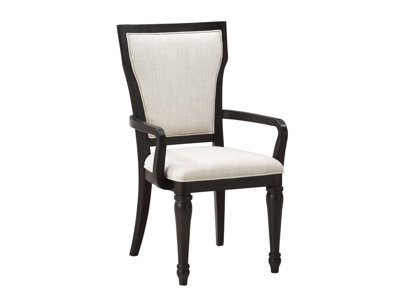 Lorenzo Fabric & Espresso Arm Chair - Ornate Home