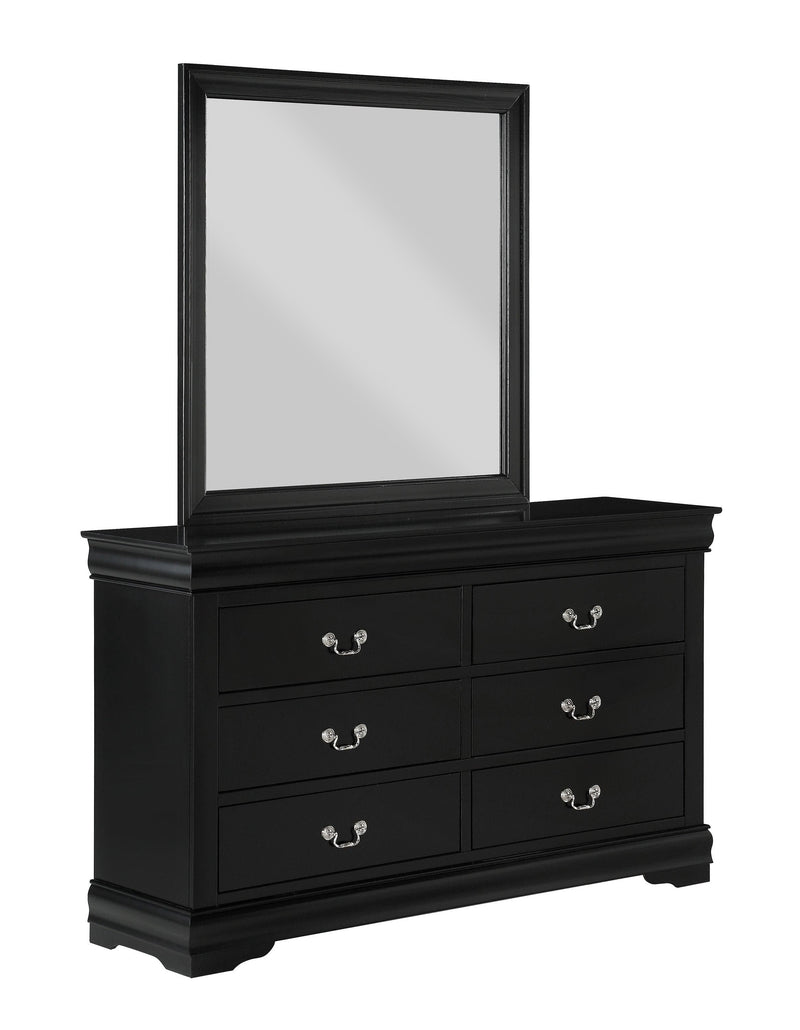 Louis Philip Black Youth Sleigh Bedroom Set - Ornate Home