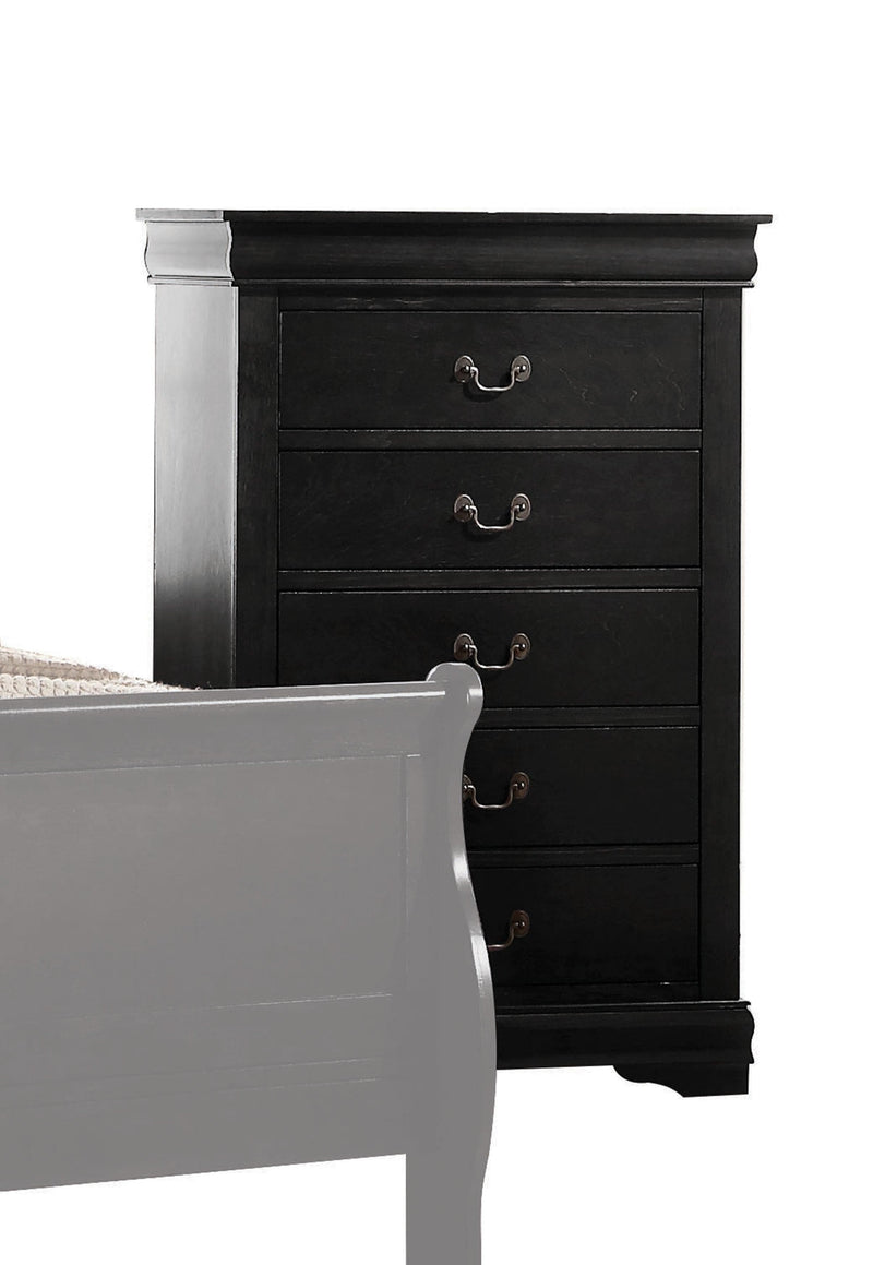 Louis Philippe Black Chest - Ornate Home