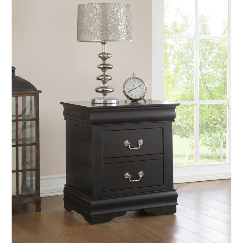 Louis Philippe - Black - Nightstand - Ornate Home