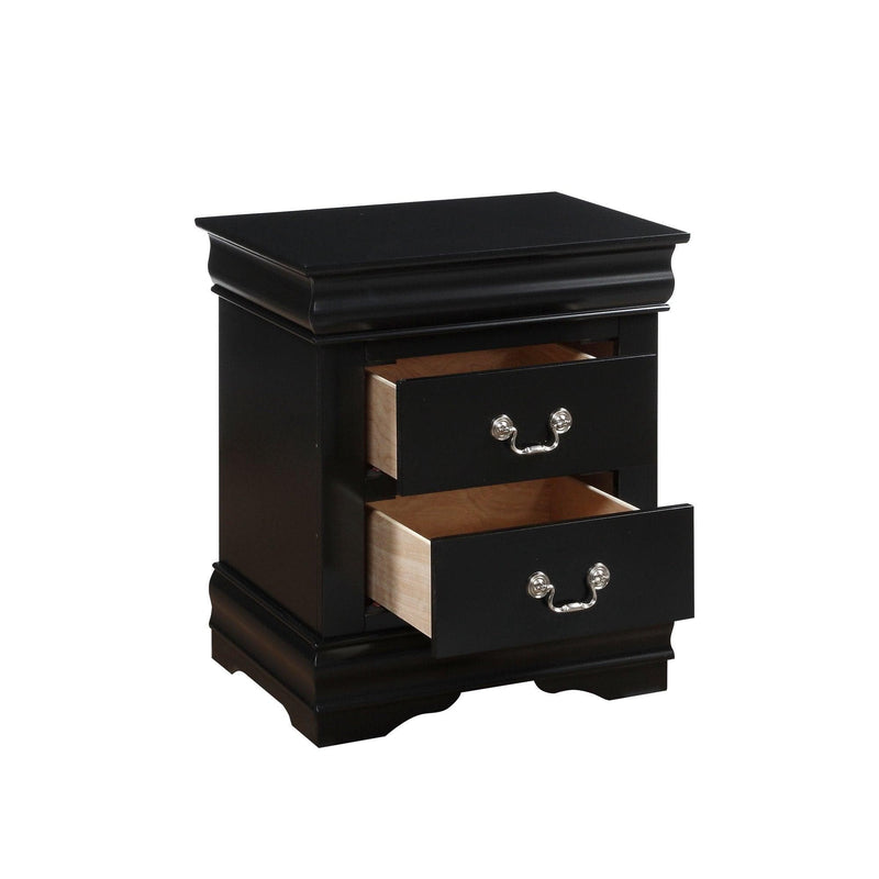 Louis Philippe - Black - Nightstand - Ornate Home